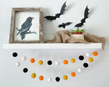 Load image into Gallery viewer, HALLOWEEN DECOR. Halloween Garland. Pom Poms Garland. Fall Decor. Autumn Decor
