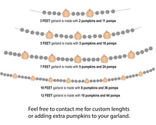 Load image into Gallery viewer, FALL Decor. Pom Poms Garland. Pumpkin Decor. Pumpkin Garland. Felt Pompom Garland
