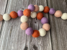 Load image into Gallery viewer, FALL Garland. FALL Decor. Felt Pom Poms Garland. Felt Balls Garland. Felt Pompom Garland
