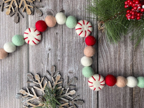 5ft Peppermint Garland Blush SALE