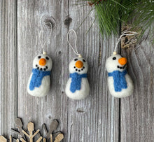 Load image into Gallery viewer, CHRISTMAS ORNAMENTS. Felt Ornaments - Felt Penguin| Felt Snowman. Holiday Ornaments. Ornaments Christmas.
