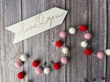 Load image into Gallery viewer, Valentines Day Decor. Pom Pom Garland. Valentine Garland. Felt Garland. Valentine Banner.
