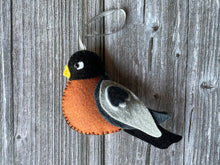 Load image into Gallery viewer, Felt Robin. Felted Robin Ornament. Felt CHRISTMAS ornament. Felted Christmas Decor
